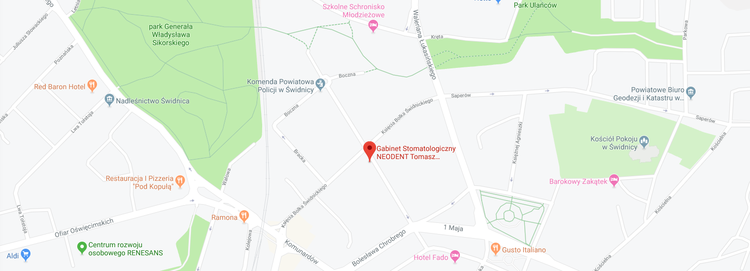 Mapa dojazdu do gabinetu denstystycznego